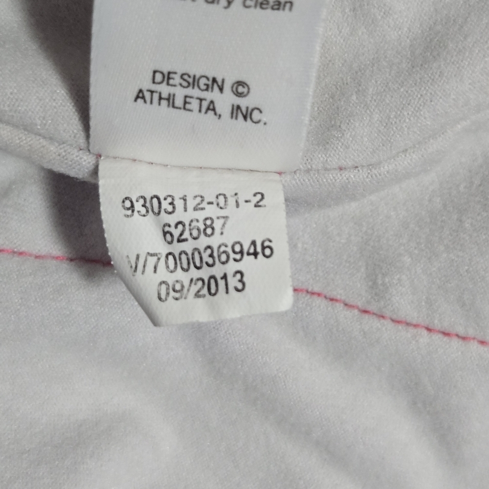 Athleta Womens Herringbone Print Pink Side Stripe Quarter Zip Pullover Medium - Picture 6 of 9